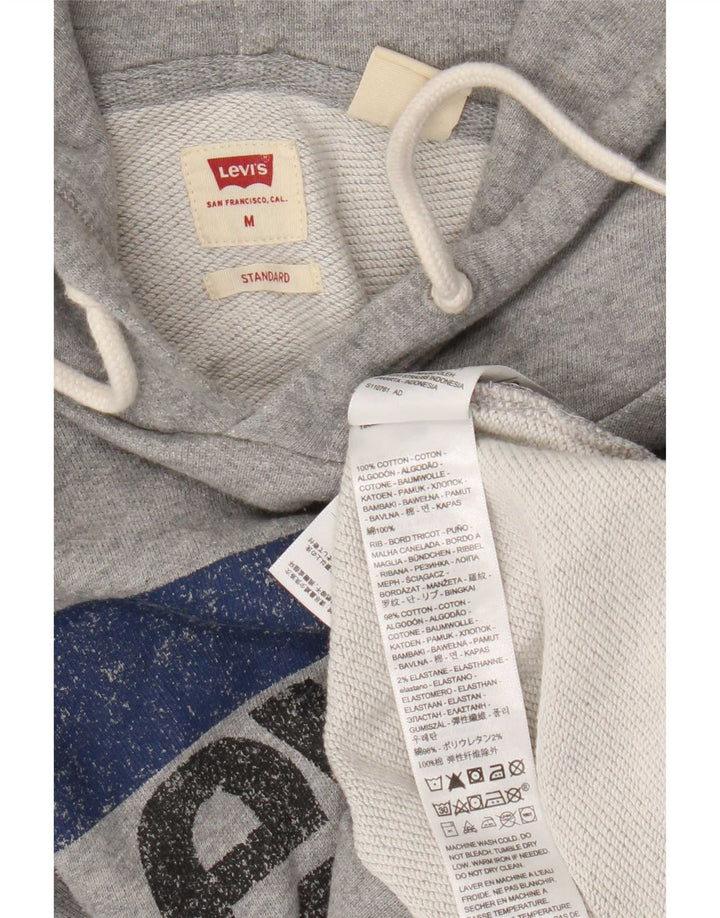 Levi's Standard grafisk hættetrøje til mænd mellemgrå bomuld