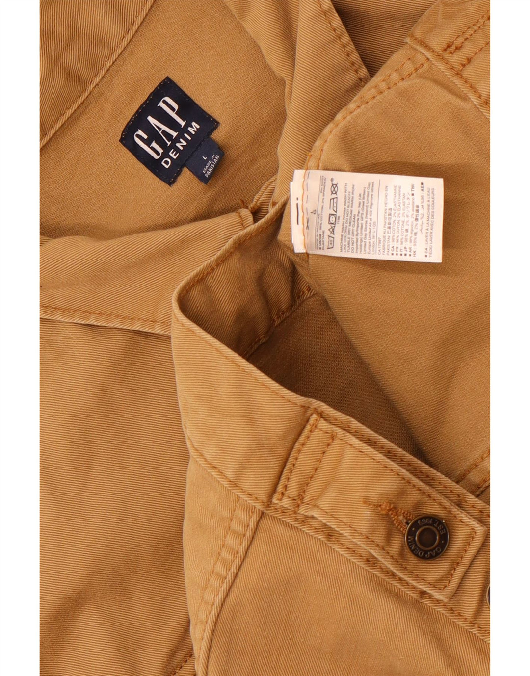 Gap Herre denimjakke UK 40 Stor brun bomuld