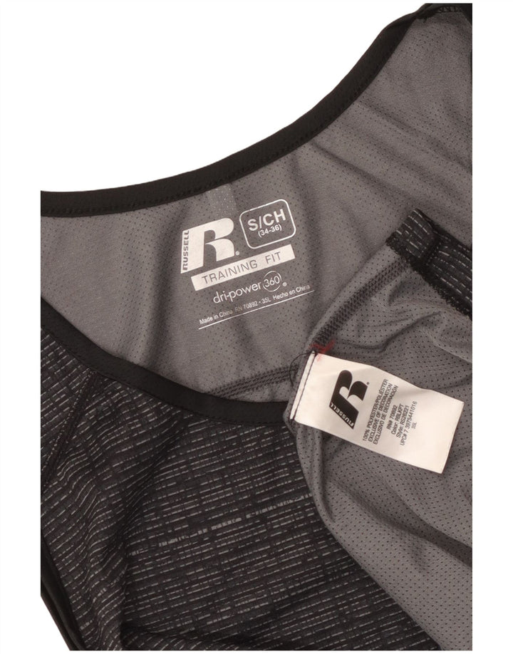 Russell Athletic Herrevest Top UK 34/36 Small Grey Flecked Polyester