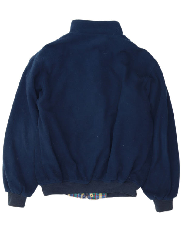 Conte of Florence Herre Bomber Fleecejakke UK 40 Large Navy Blue Polyester