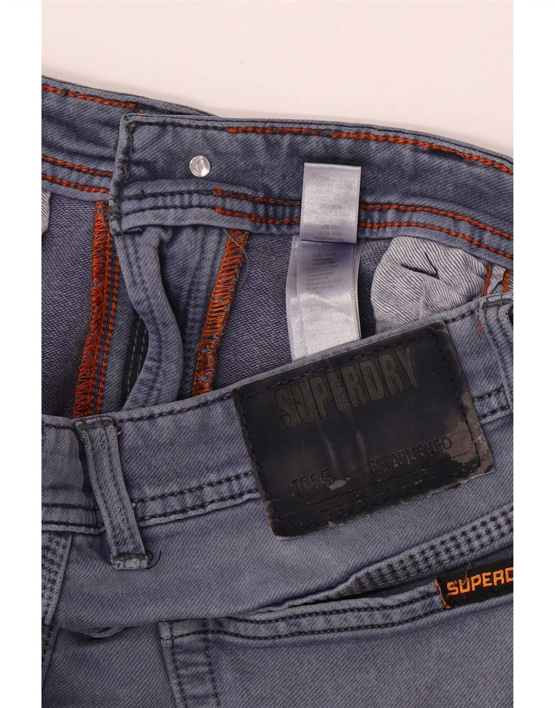 Superdry Slim Chino-bukser til mænd W32 L29 grå bomuld