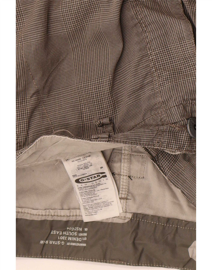 G-Star Herre Cargo Shorts W34 Large Grey Ternet Bomuld