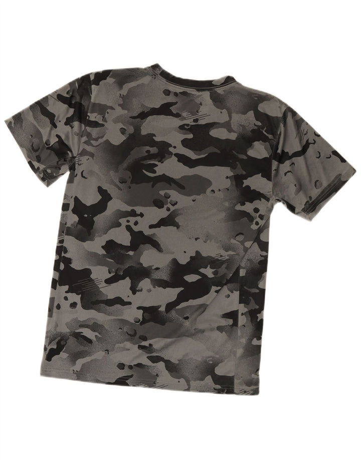 Nike Herre Dri Fit T-shirt Top Lille grå Camouflage Polyester