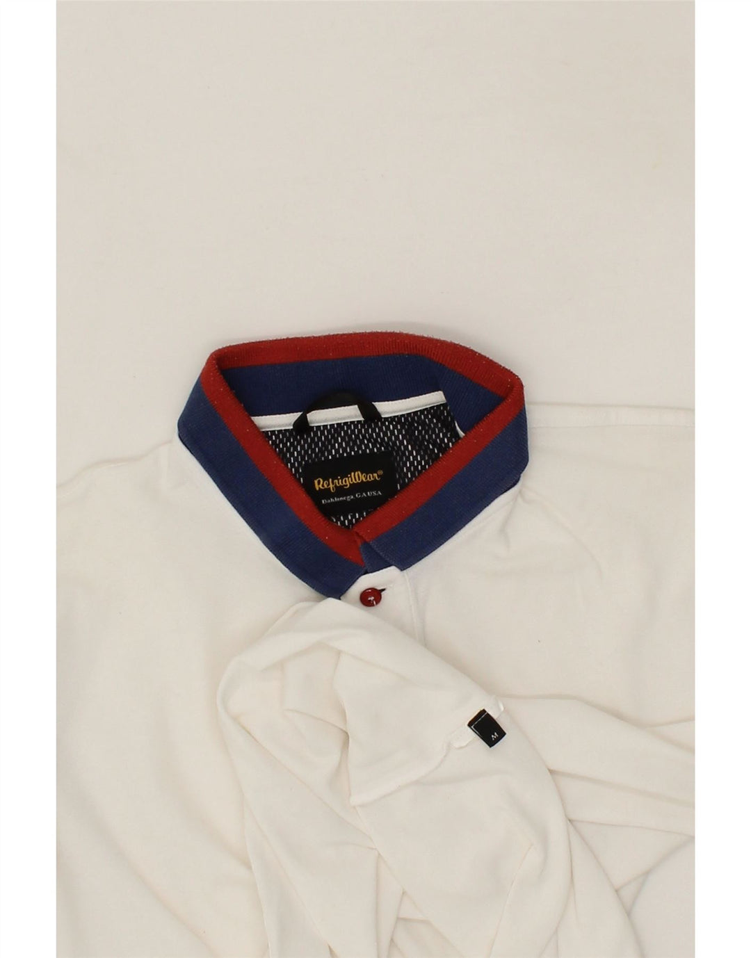 REFRIGIWEAR Mens Polo Shirt Medium White Vintage Refrigiwear and Second-Hand Refrigiwear from Messina Hembry 
