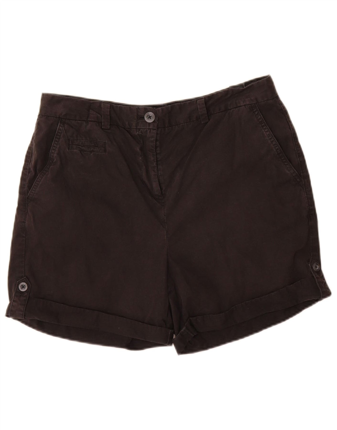 Marks & Spencer Chino Shorts til kvinder UK 12 Medium W32 Sort Bomuld