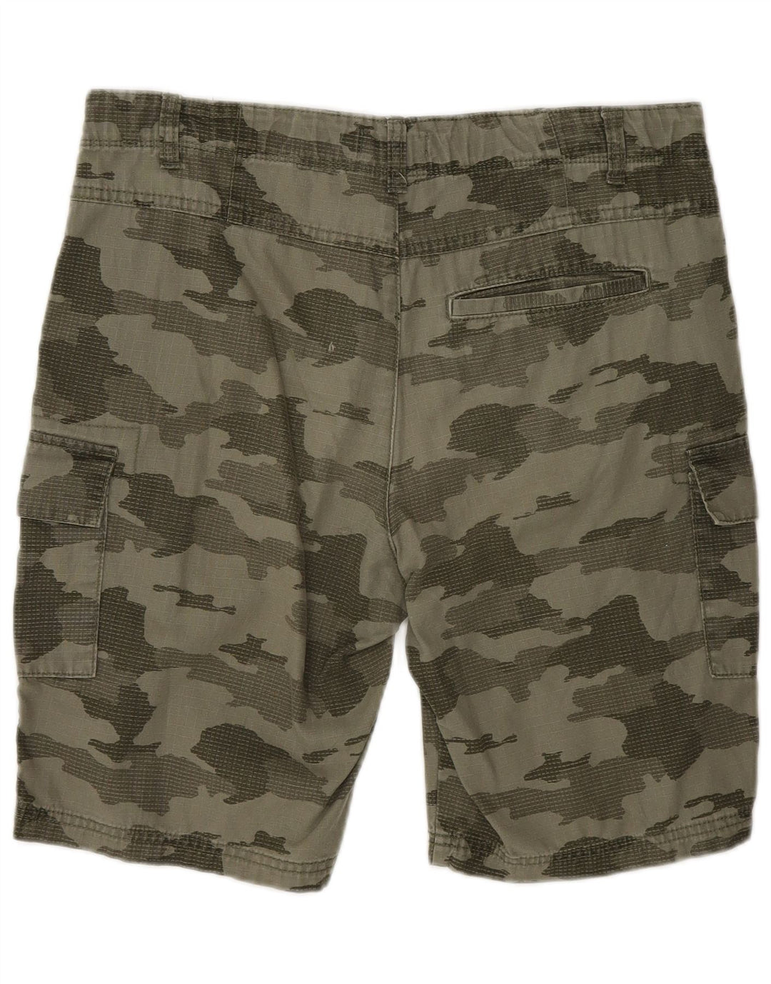 BENETTON Cargo Shorts til drenge 13-14 år 3XL W30 Khaki Camouflage Bomuld