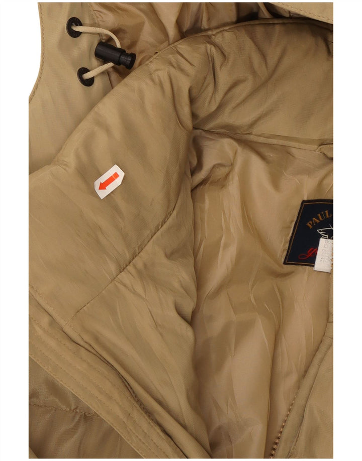 Paul & Shark Herre hættepolstret jakke UK 42 XL Khaki Polyester
