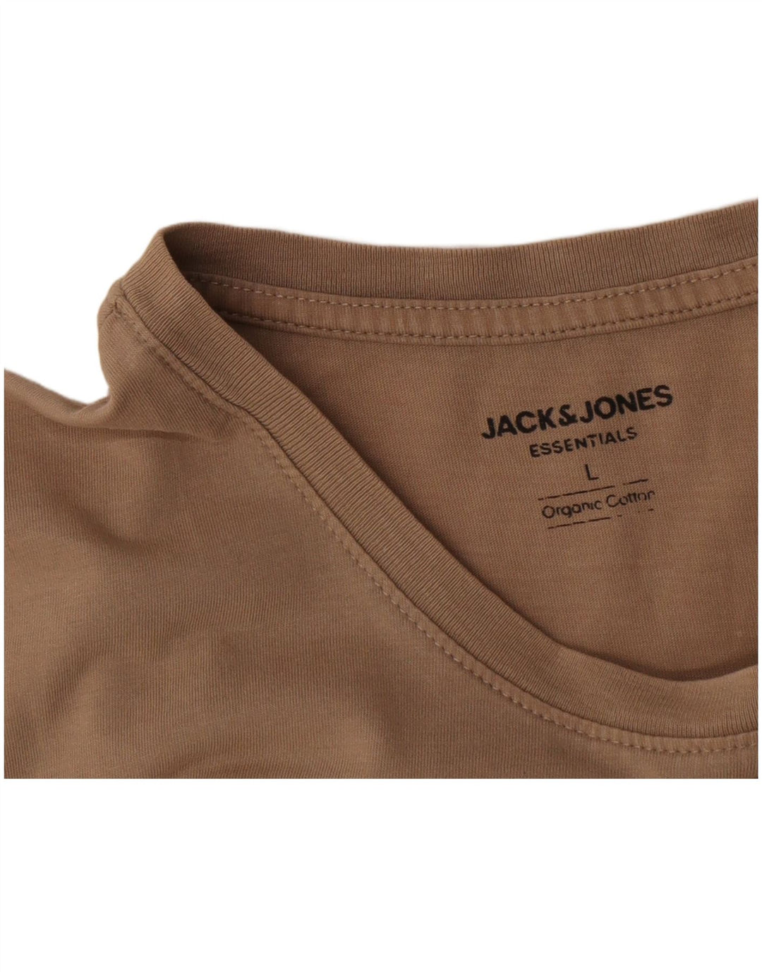 Jack & Jones Herre T-Shirt Top Stor Beige Bomuld