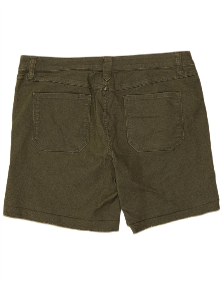 PRANA Dame denim Shorts US 12 Large L34 Khaki Cotton
