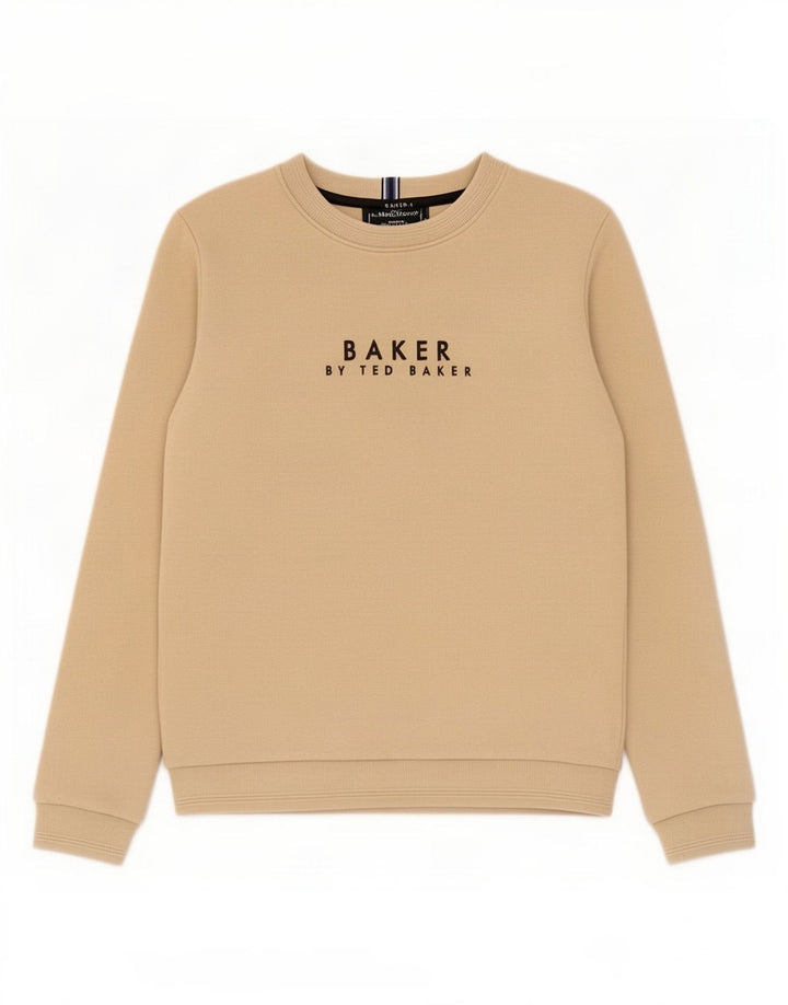Ted Baker Boys Grafisk Sweatshirt Jumper 10-11 år Beige Bomuld