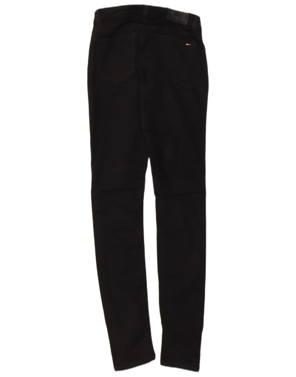 Tommy Hilfiger Dame Slim Jeans W25 L32 Sort Bomuld
