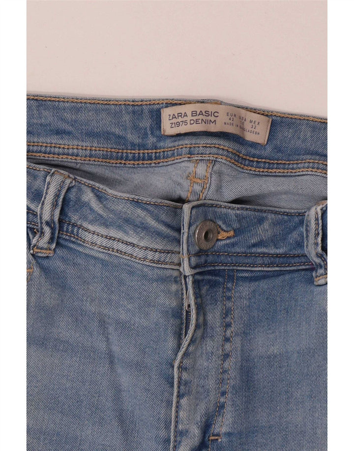 Zara Dame Slim Jeans EU 42 Large W32 L27 Blå