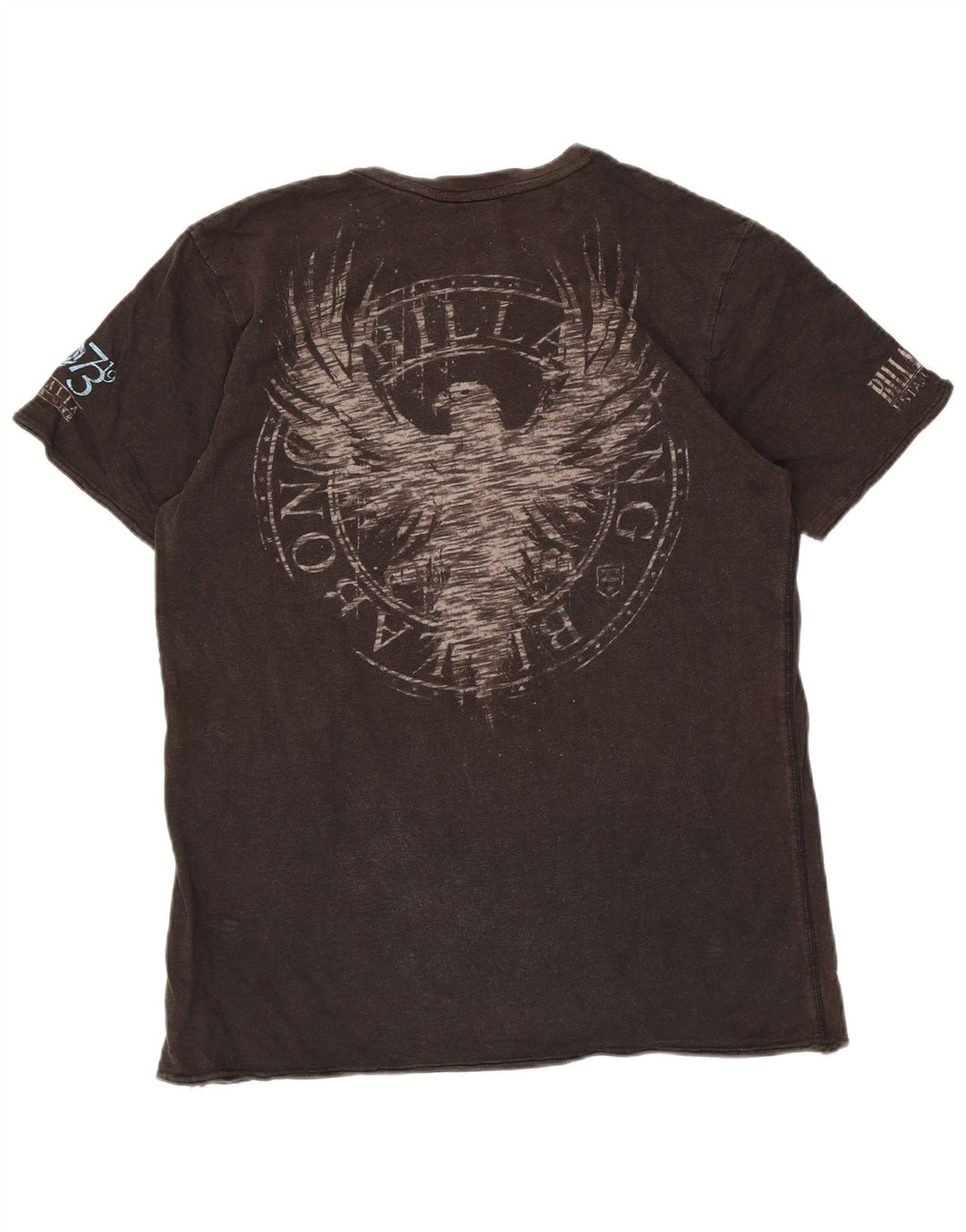 Billabong Herre Slim Fit Grafisk T-Shirt Top Medium Brun Bomuld