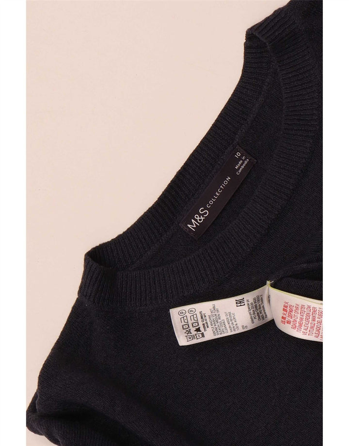 Marks & Spencer Dame sweater med rund hals DK 10 Small Navy Blue