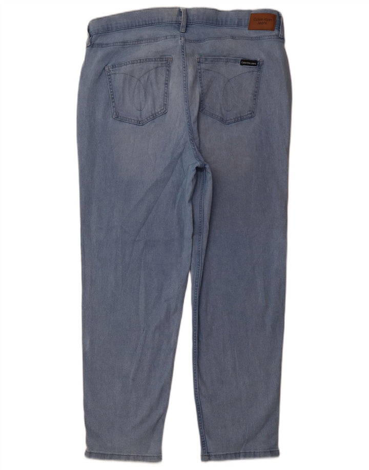 Calvin Klein Womens Crop Slim Jeans US 16 Large W33 L26 Blue Cotton