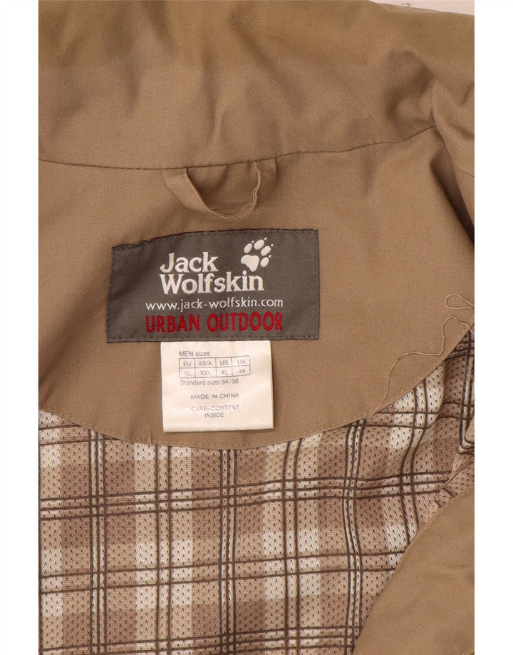 Jack Wolfskin Herre Hooded Utility Jacket UK 44 XL Beige Polyester