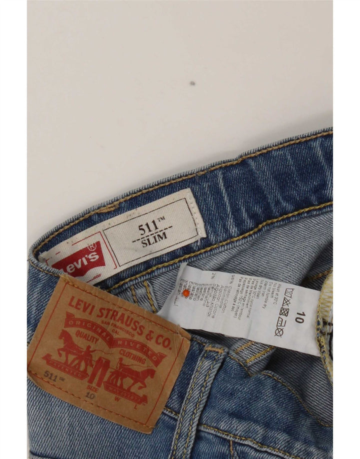 Levi's Boys 511 Slim denimshorts 9-10 år W24 Blue Cotton