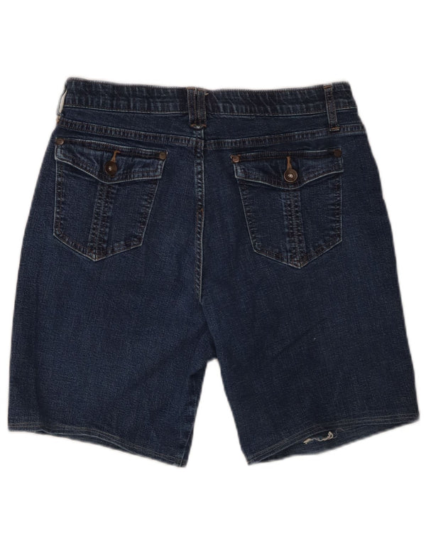LEE Womens Comfort Fit Denimshorts med høj talje US 10 Large W28 Blue Cotton