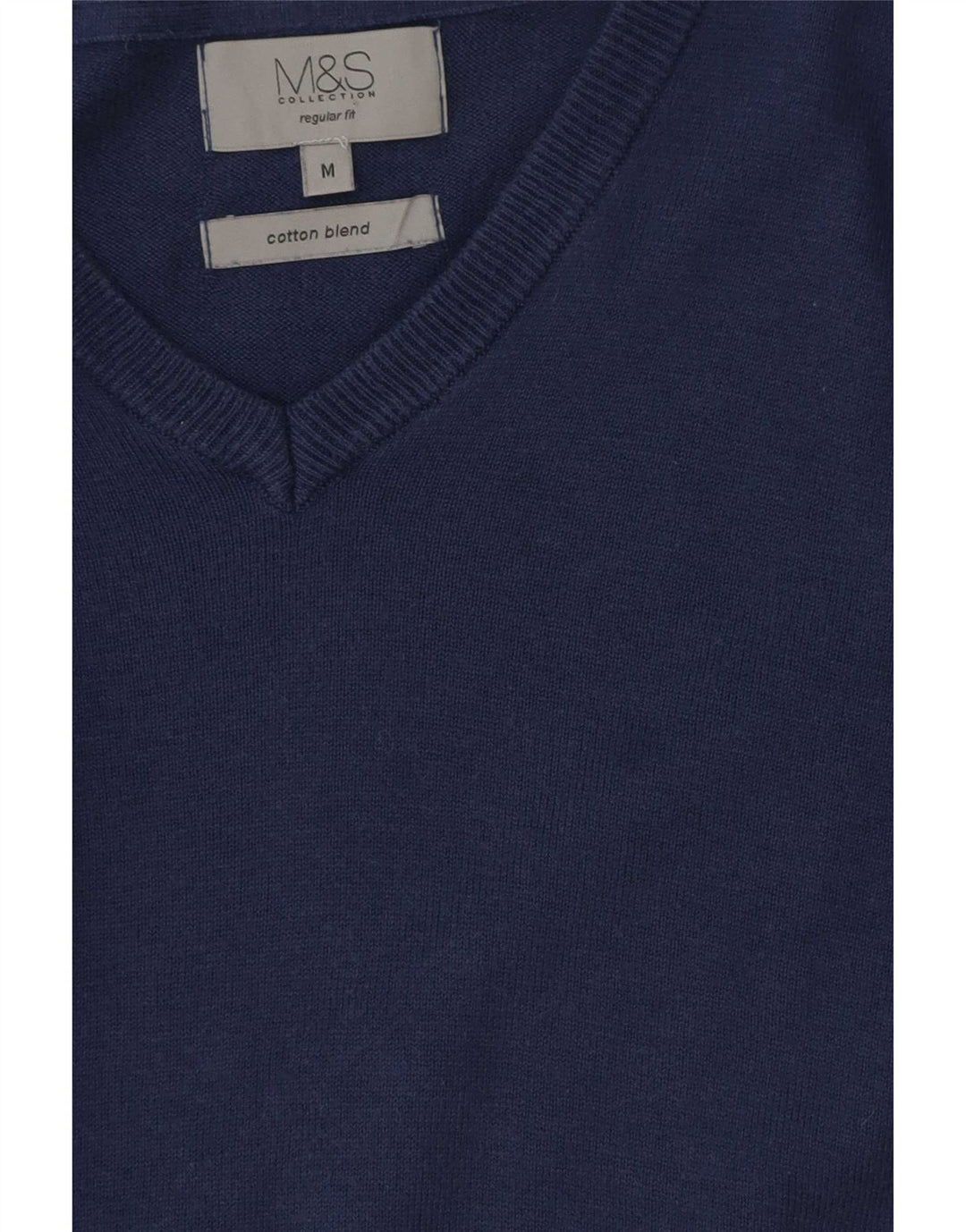 Marks & Spencer Herre Regular Fit V-hals sweater Medium Navy Blue