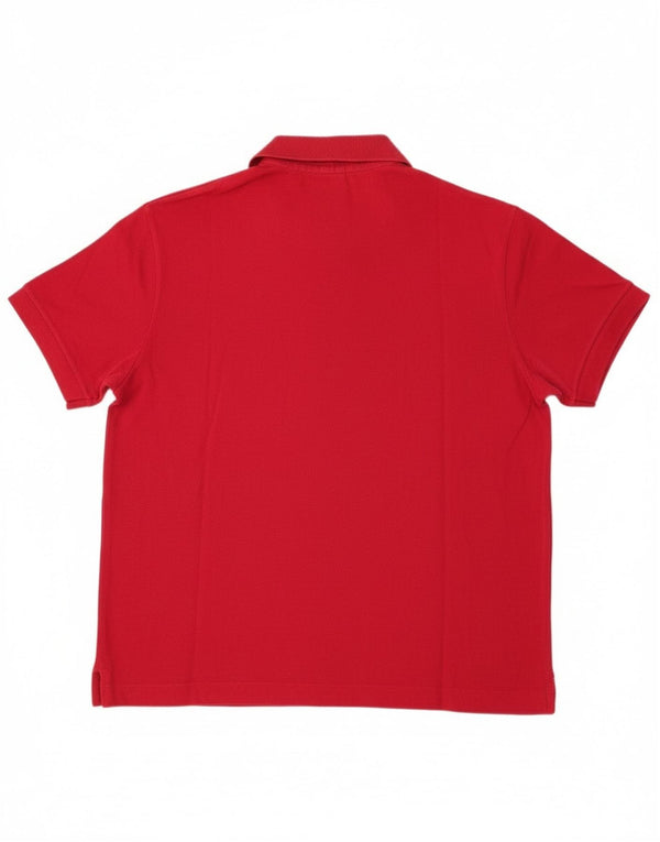 Lacoste Mens Polo Shirt Size 6 XL Burgundy Cotton