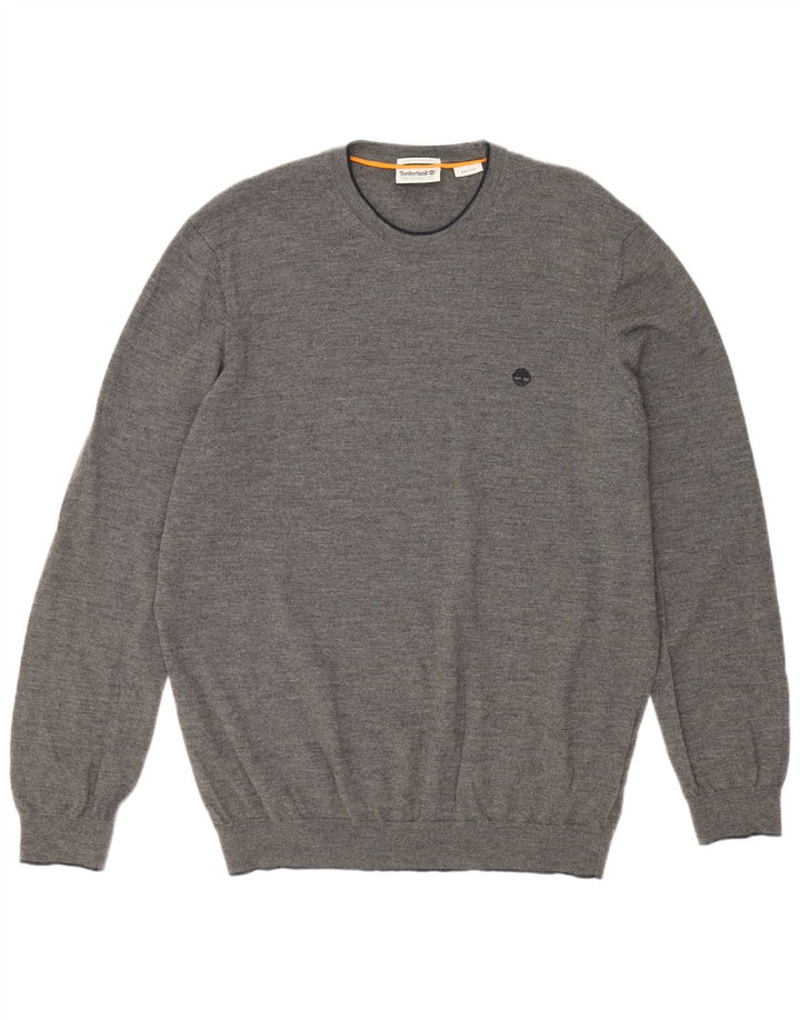 TIMBERLAND Herre trøjetrøje med rund hals 2XL Grå Merinould