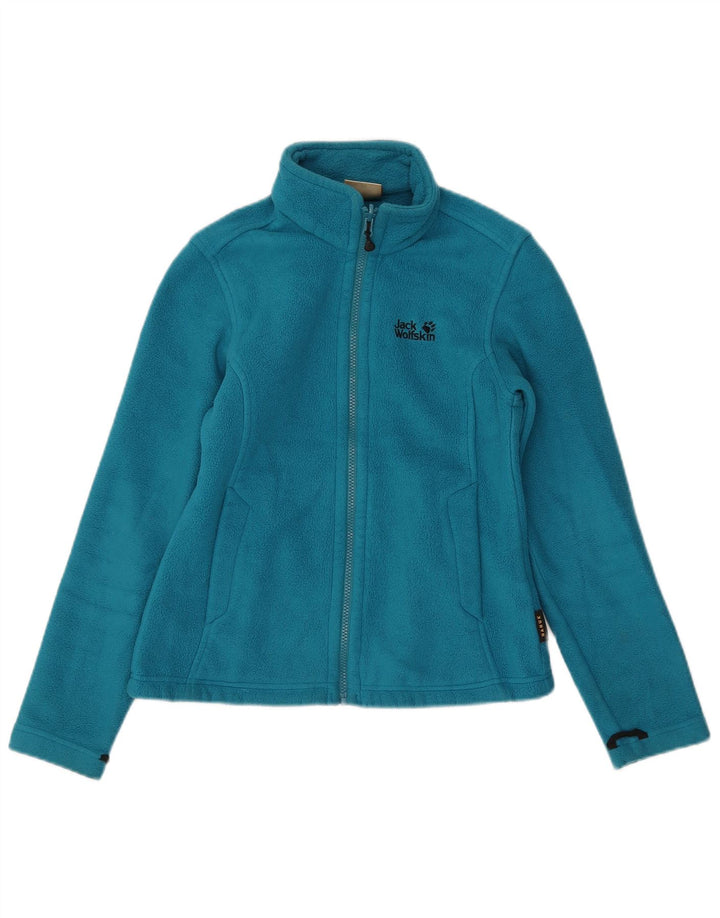 Jack Wolfskin Dame Liner Fleece Jacket UK 10 Small Blue Polyester