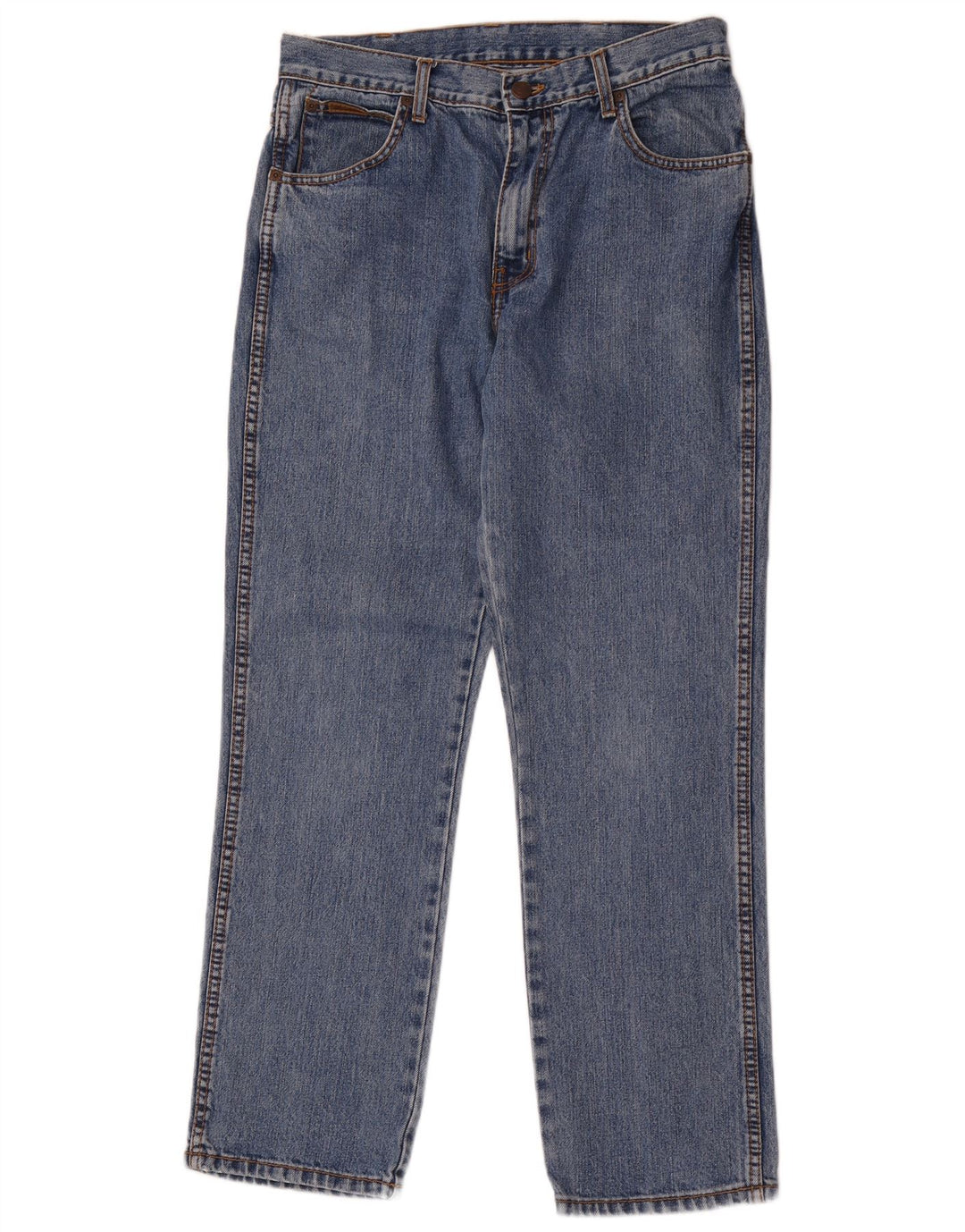 Wrangler Herre Texas Straight Jeans W32 L30 Blå Bomuld