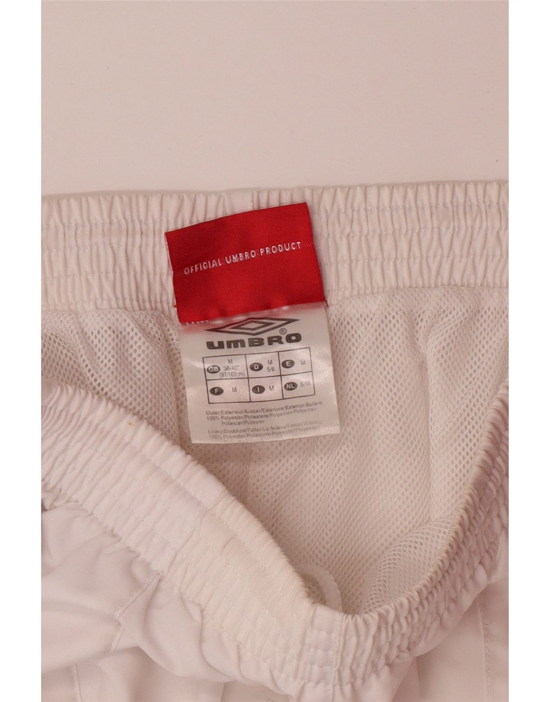 UMBRO Bermuda sportsshorts til mænd UK 38/40 Medium White Polyester