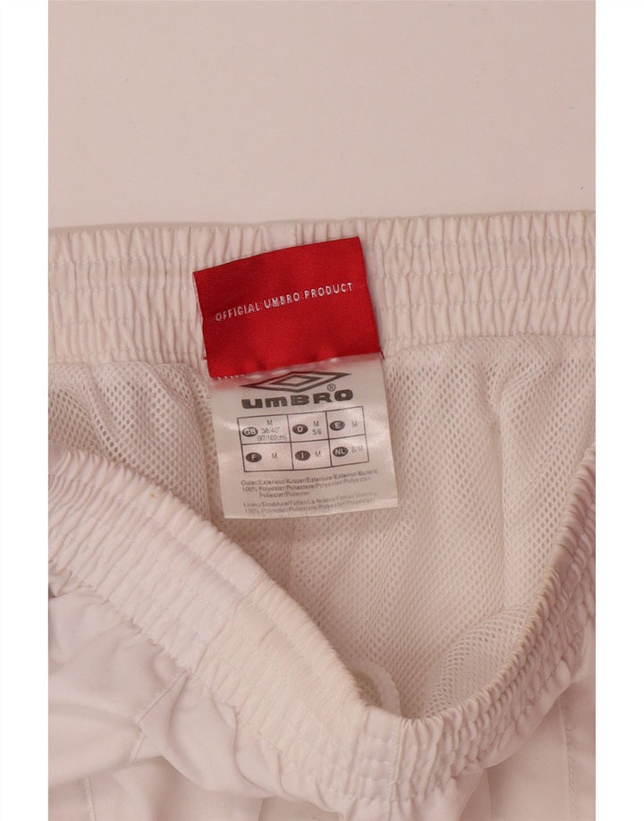 UMBRO Bermuda sportsshorts til mænd UK 38/40 Medium White Polyester