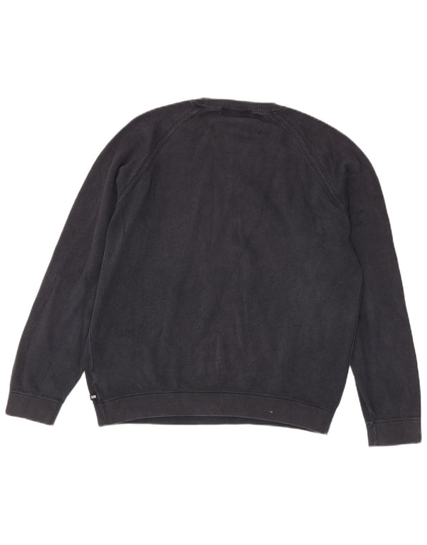 MARKS & SPENCER Herre Blue Harbor Sweatshirt Jumper lille marineblå bomuld