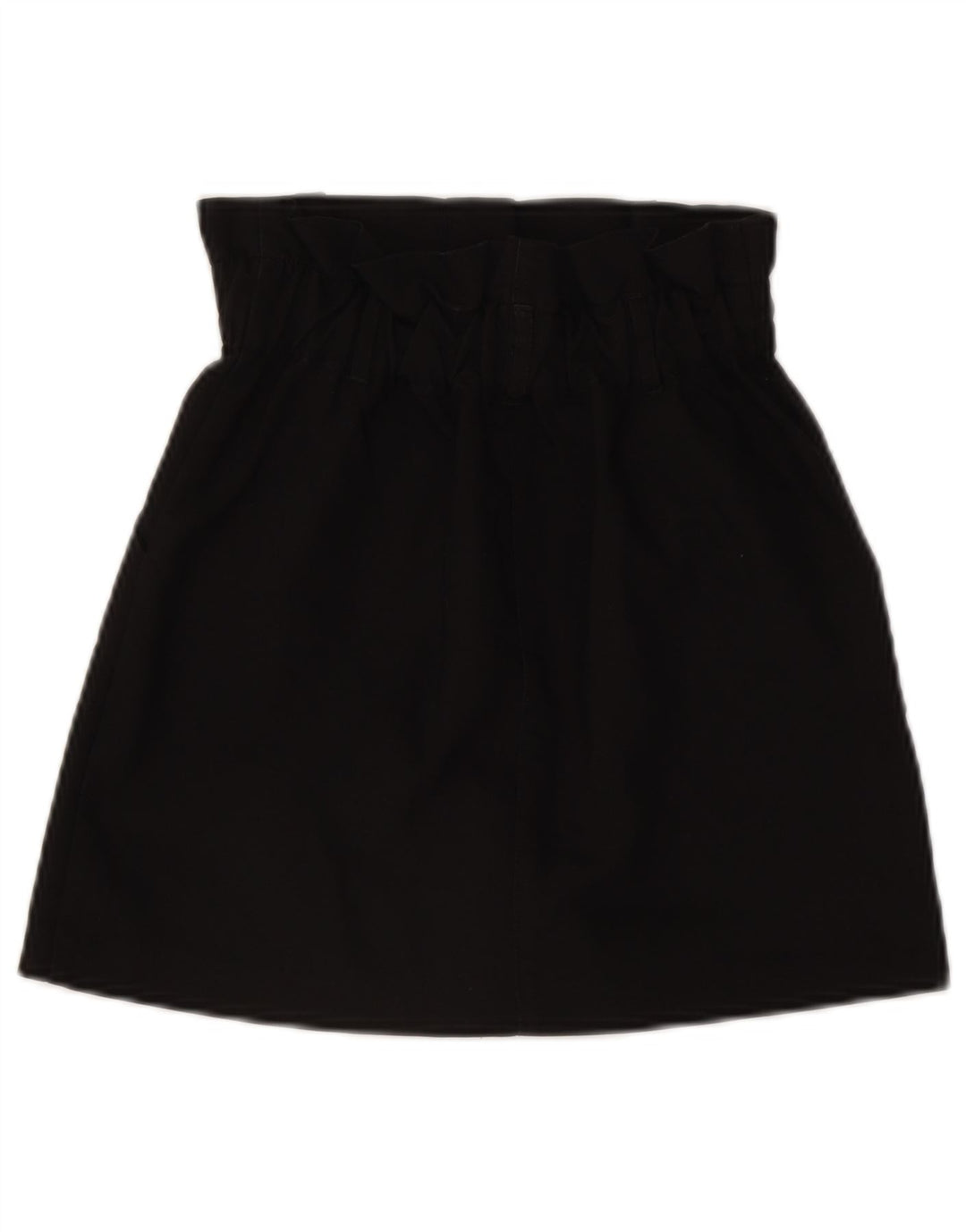 Zara Dame Højtalje Mininederdel XS W24 Sort Polyester