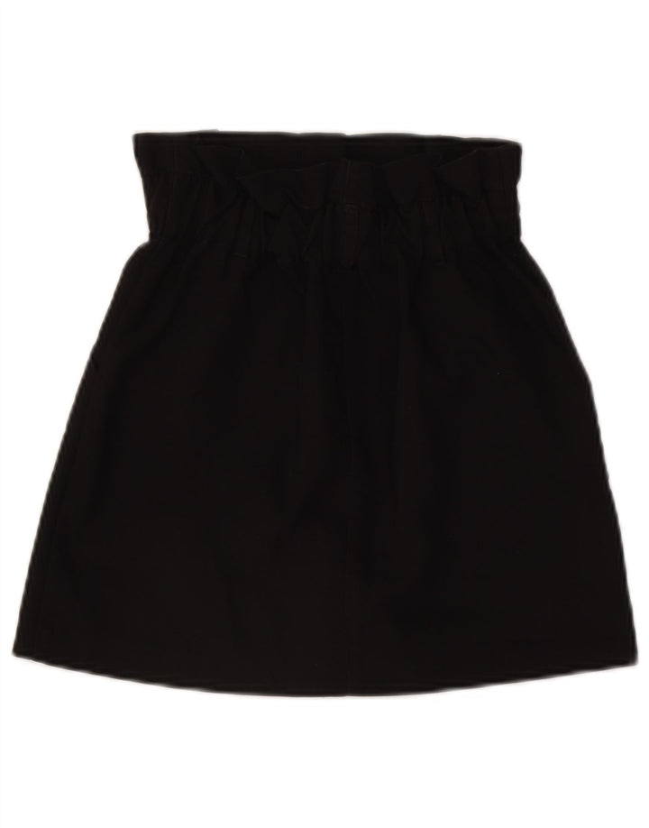 Zara Dame Højtalje Mininederdel XS W24 Sort Polyester