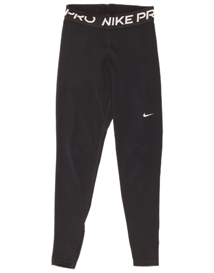 Nike grafiske leggings til kvinder, lille sort polyester