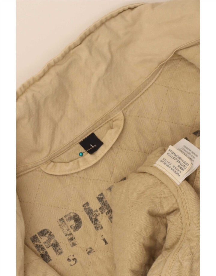Murphy & Nye Herre Regular Fit Bomber Jacket UK 40 Large Beige Cotton