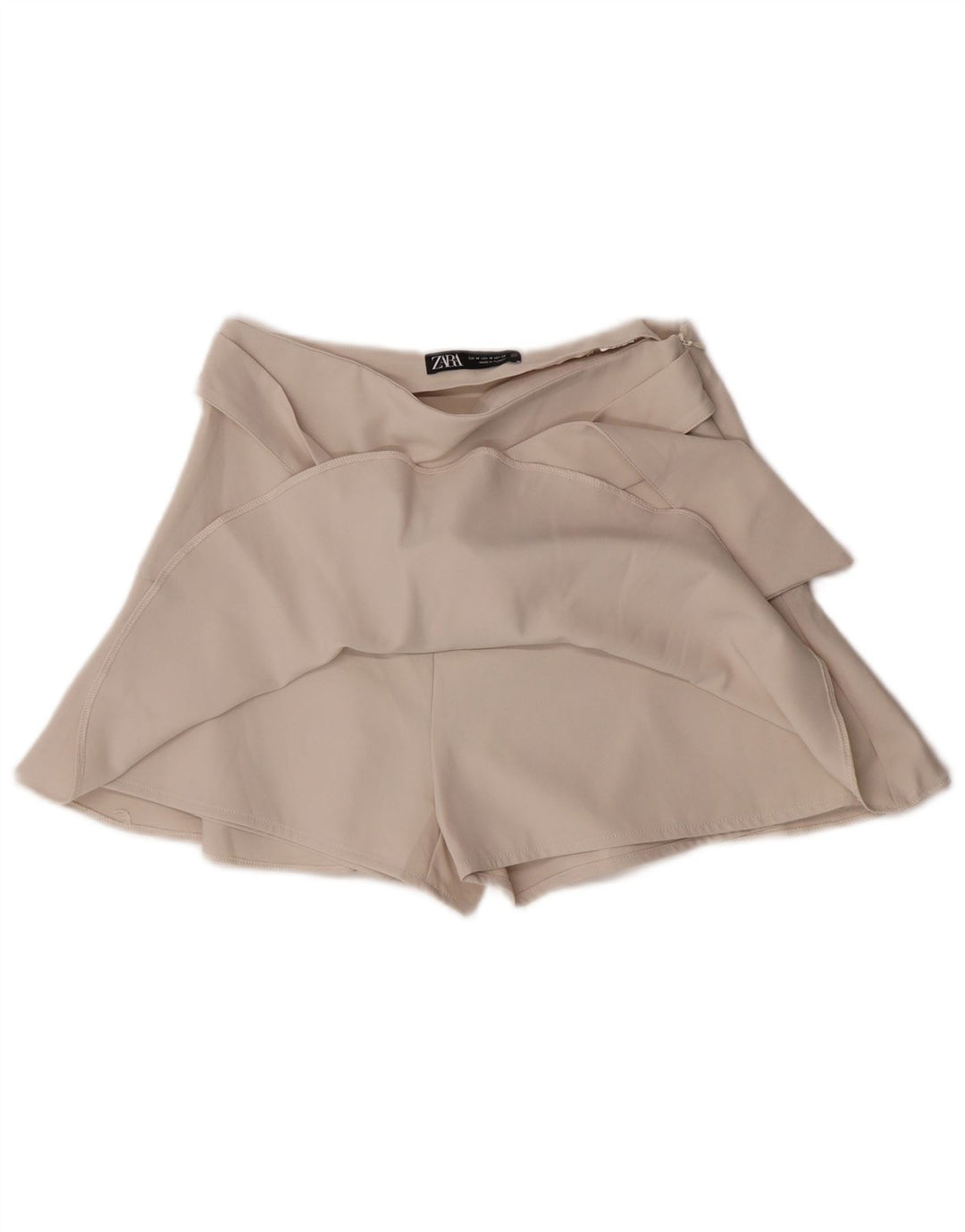 Zara Dame Skort Mini Nederdel Medium W28 Off White