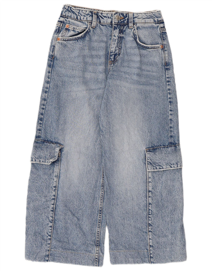 Zara Boys Cargo Capri Jeans 13-14 År W28 L22 Blå