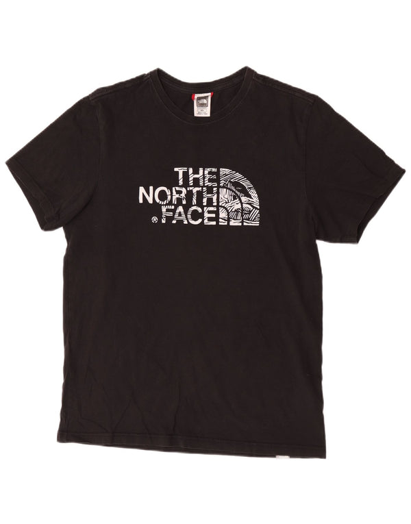 The North Face Herre grafisk T-shirt Top Medium Sort Bomuld Sports
