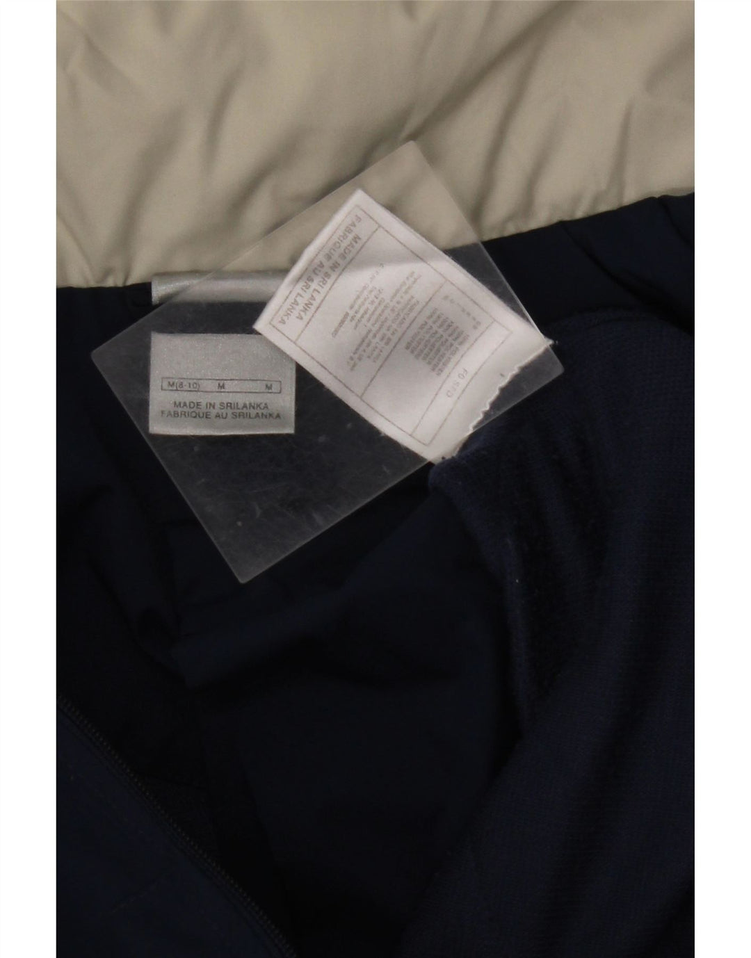 NIKE Crop regnjakke med hætte til kvinder US 8/10 Medium marineblå polyester