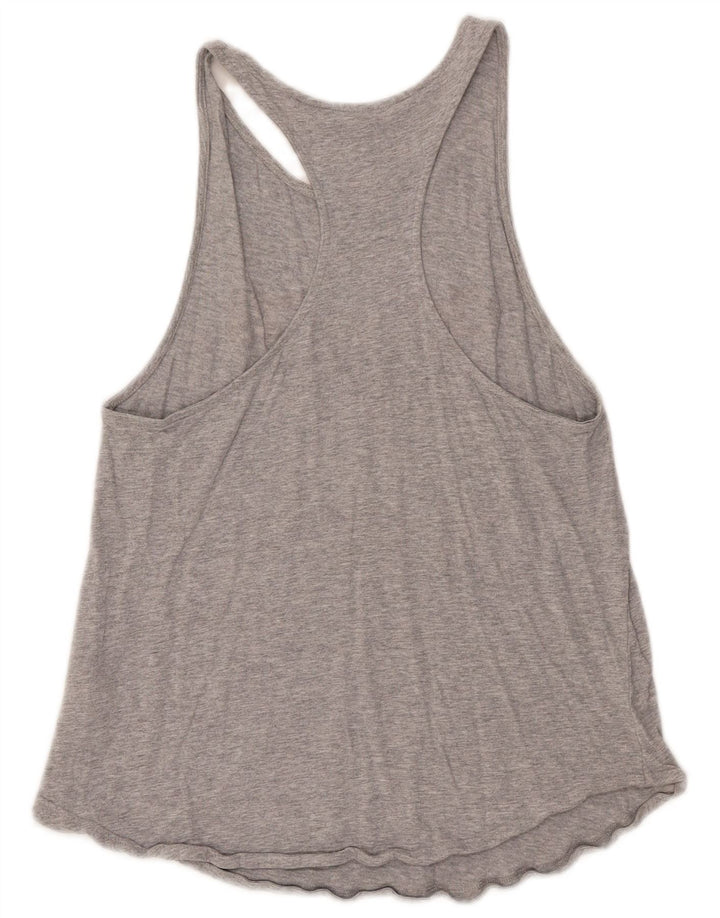 Adidas Dame Grafisk Vest Top UK 12/14 Medium Grey Bomuld