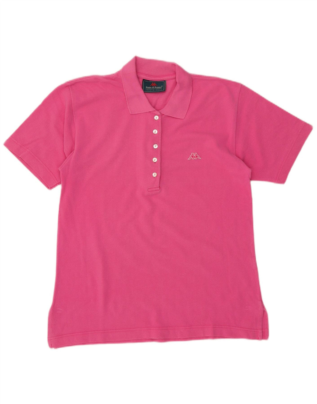 KAPPA Dame Polo Shirt UK 14 Medium Pink Bomuld