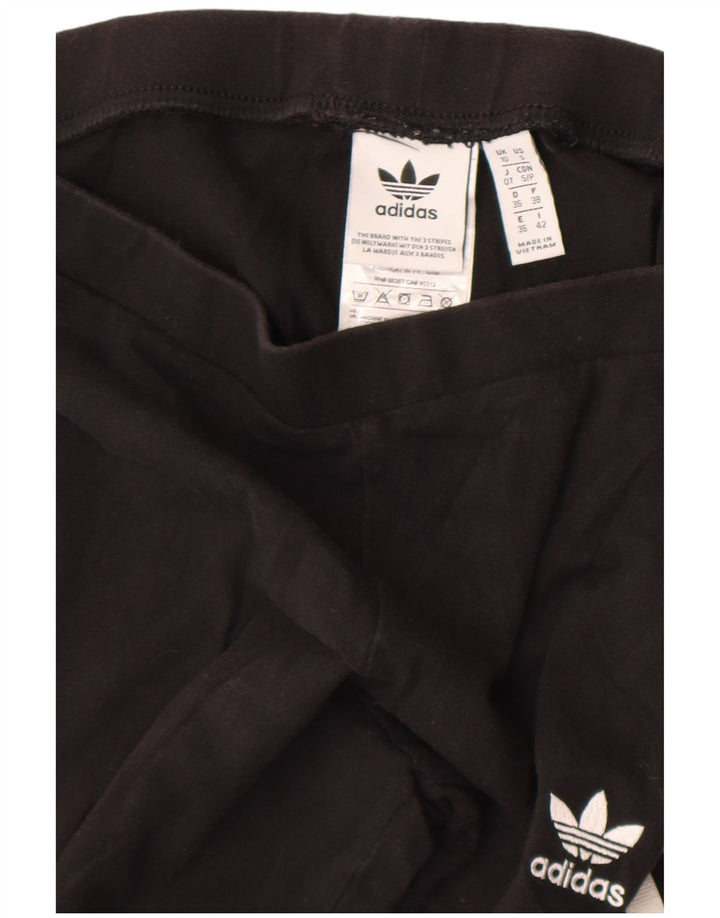Adidas Dame Leggings UK 10 Small Black Bomuld