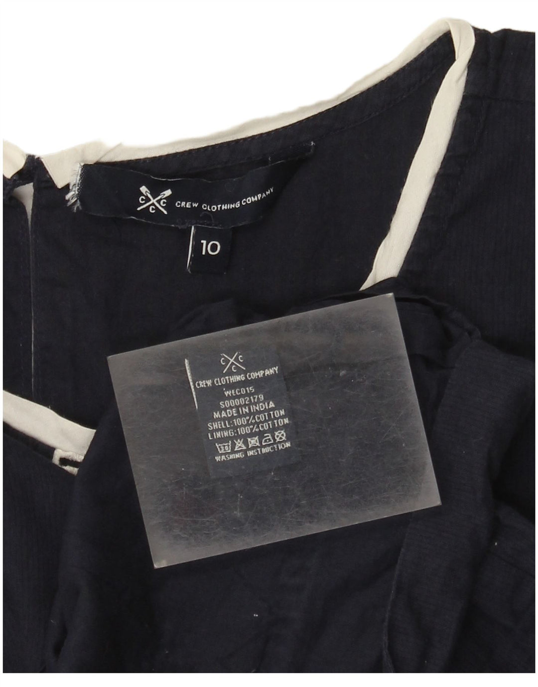 J. Crew Damevest Top UK 10 Lille marineblå bomuld