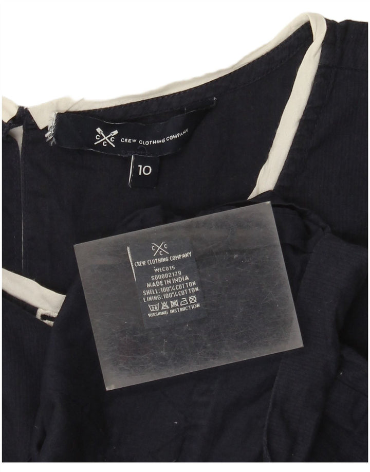 J. Crew Damevest Top UK 10 Lille marineblå bomuld