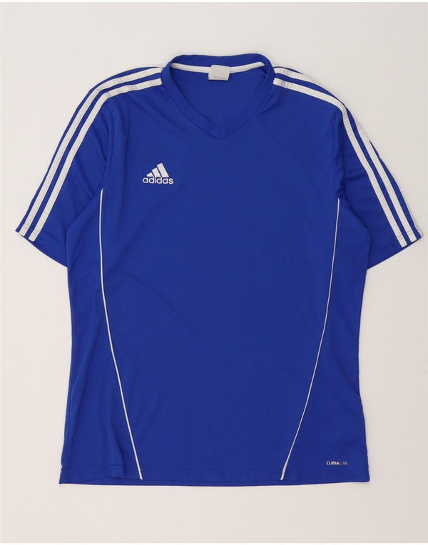 ADIDAS Herre Climalite T-Shirt Top Stor Blå Polyester
