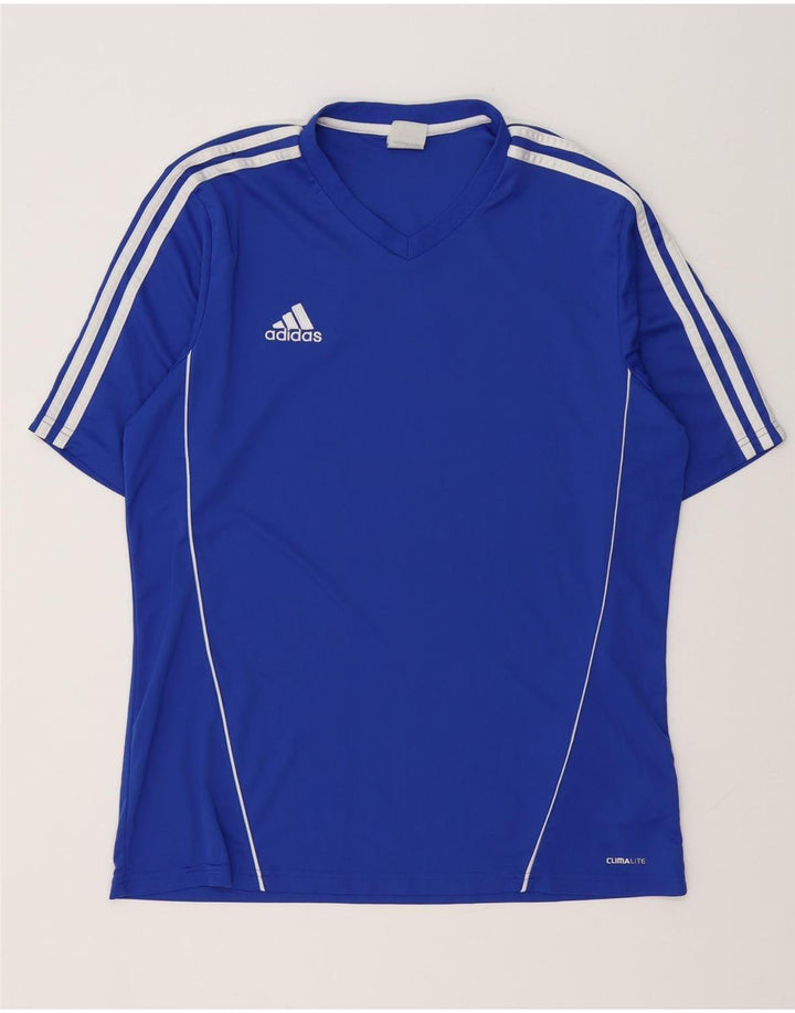 ADIDAS Herre Climalite T-Shirt Top Stor Blå Polyester