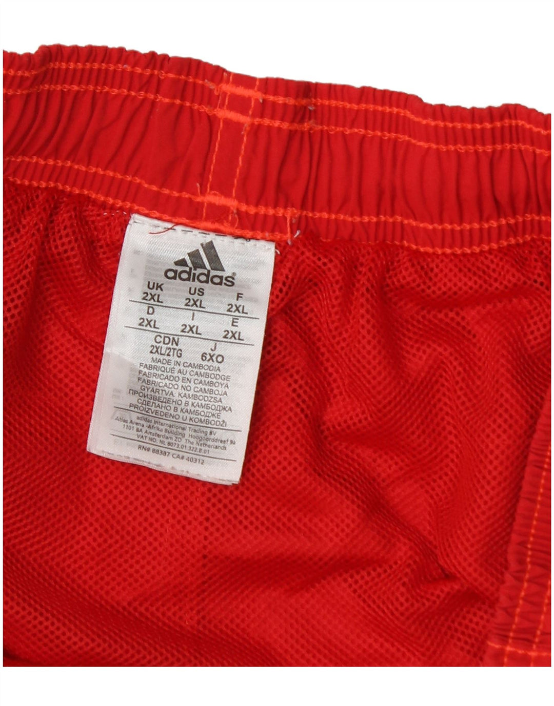 Adidas Sportsshorts til mænd 2XL Rød polyamid