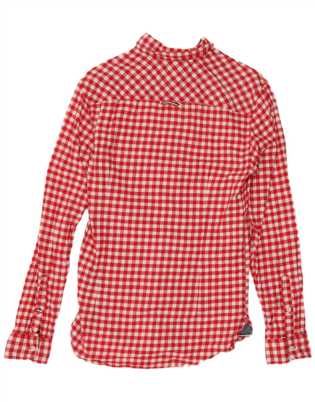 Tommy Hilfiger Herre Regular Fit Flanelskjorte Lille rød Gingham Bomuld