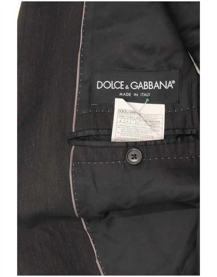 DOLCE & GABBANA Herre 2-knaps blazerjakke IT 50 Stor grå nålestribe