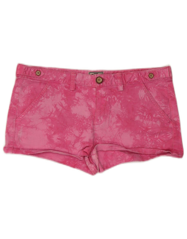 Superdry Womens Hot Pants Medium W34 Pink Tie Dye Bomuld