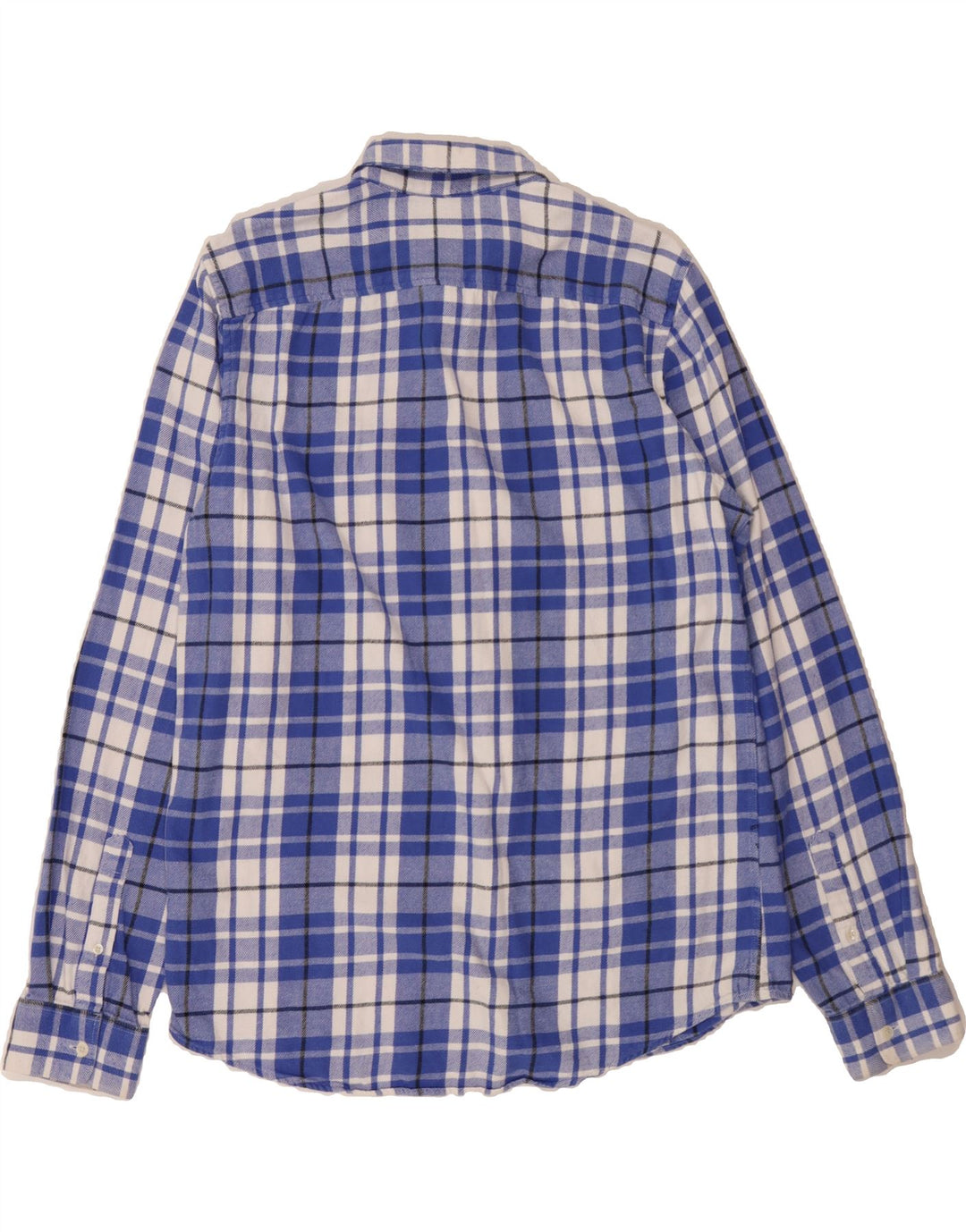 JACK WILLS Mens Classic Fit Flannel Shirt Large Blue Check Cotton Vintage Jack Wills and Second-Hand Jack Wills from Messina Hembry 